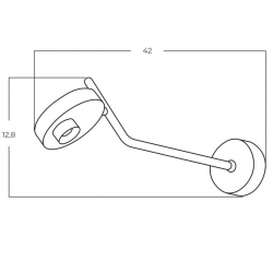 ISEO ARM 9W LED KINKIET NA WYSIĘGNIKU   	AZ5632 AZZARDO